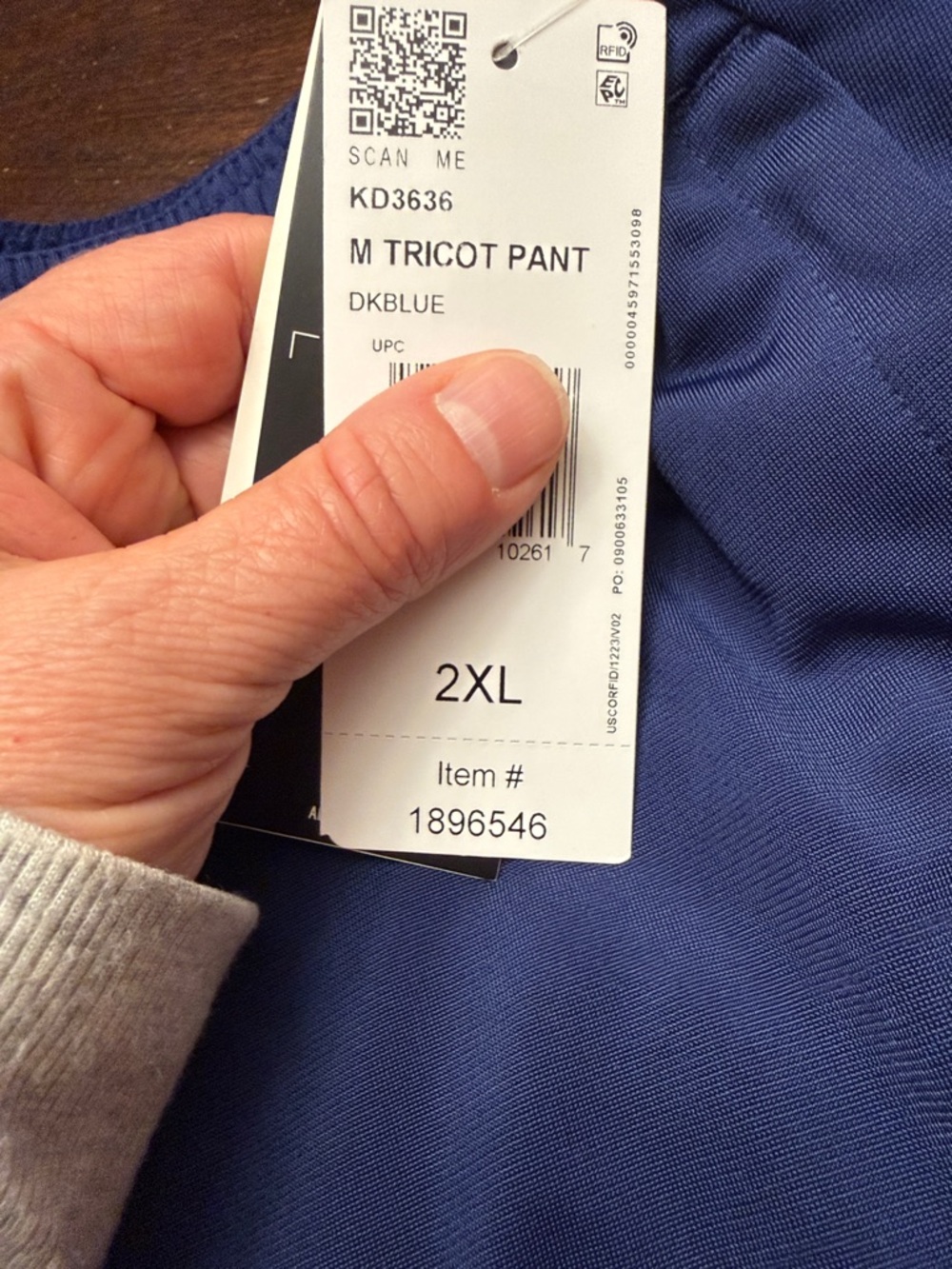 adidas Mens Navy Track Joggers. New. Size XXL. Inseam 31 - Picture 3 of 13